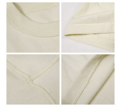 Bronson Heavyweight Seamless Tubular T-Shirt Summer Men's Plain Basic Tee Shirts
