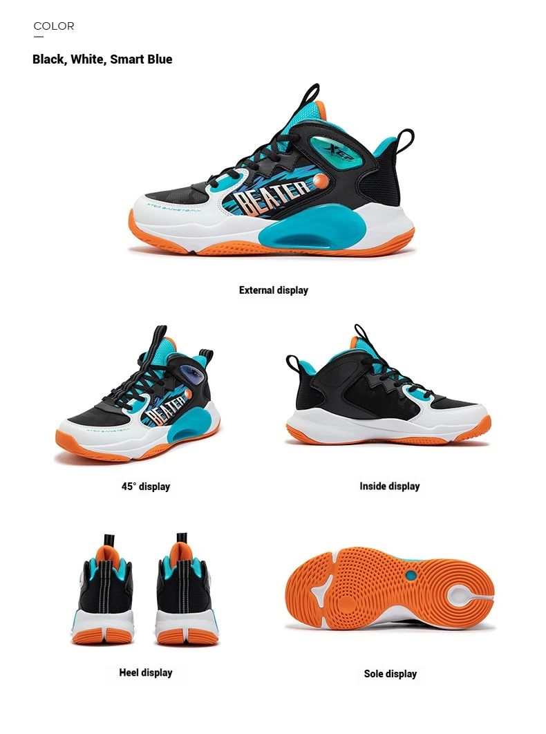 Xtep Teenager's Basketball Shoes 2025 Spring Unisex Mesh Breathable Lightweight Fashion Comfortable Sport Shoes 676415129390