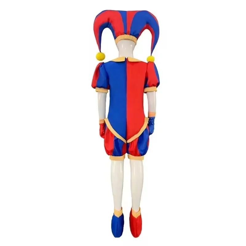 Circus Jumpsuit Theater Cartoon Pomni Digital Cosplay Hat Suits Clothing  Kids Gifts Party Carnival Vestido Christmas Costume