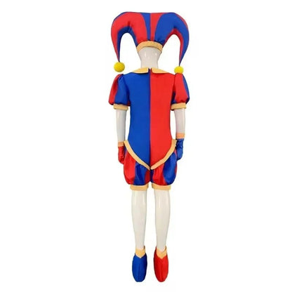 Circus Jumpsuit Theater Cartoon Pomni Digital Cosplay Hat Suits Clothing  Kids Gifts Party Carnival Vestido Christmas Costume