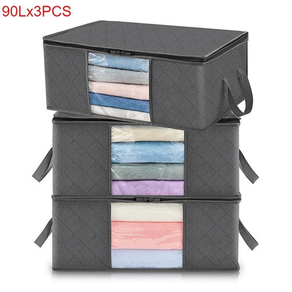 Storage Bag Foldable Large Capacity Clothes  Blanket Storage Bags Storage Containers for Organizing Bedroom Closet Clothing