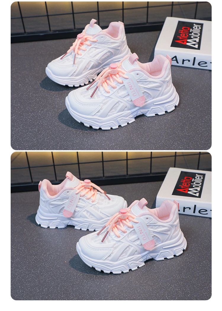 Girls Sneakers 2025 Children Casual Shoes Mesh Platform Designer Tennis Sneaker 6 To 12 Years Kids Sports Shoe for Girl