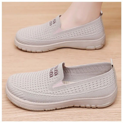 Women's Shoes Summer 2025 Breathable Single Shoes with Soft Sole Thick Sole Casual Cloth for Women Free Shippiing Shoes