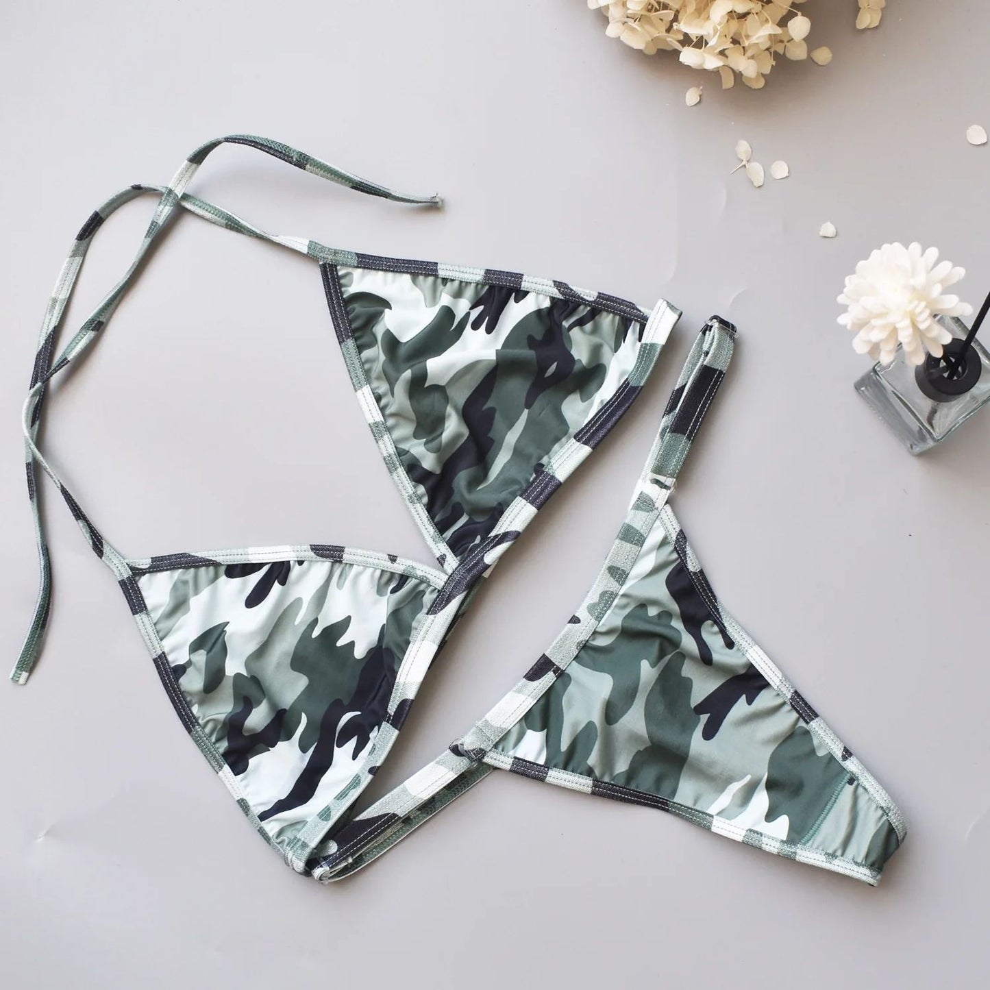 Circyy Bikini Set Women Sexy Camouflage Swimsuit Two-Piece Thongs Backless Female Swimwear Bathing Summer 2025 Fashion Beachwear