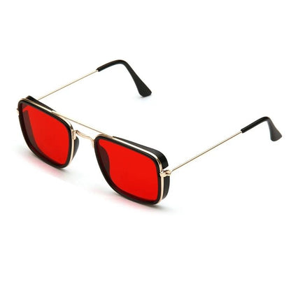 Iron Man Tony Stark Vintage Sunglasses Square Metal Frames Sun Glasses for Men And Women