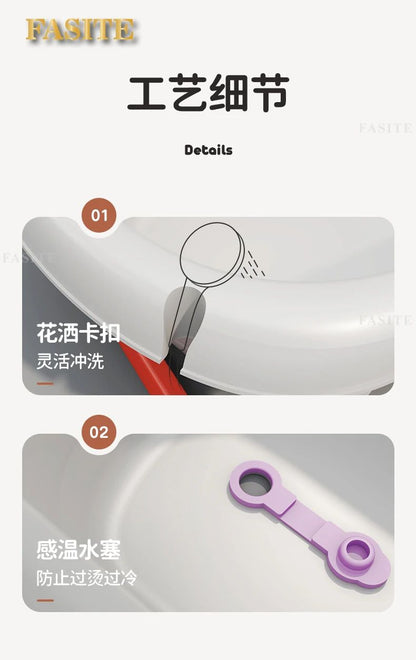 Baby bath baby lying bath folding large bath bucket home children shampoo supplies.