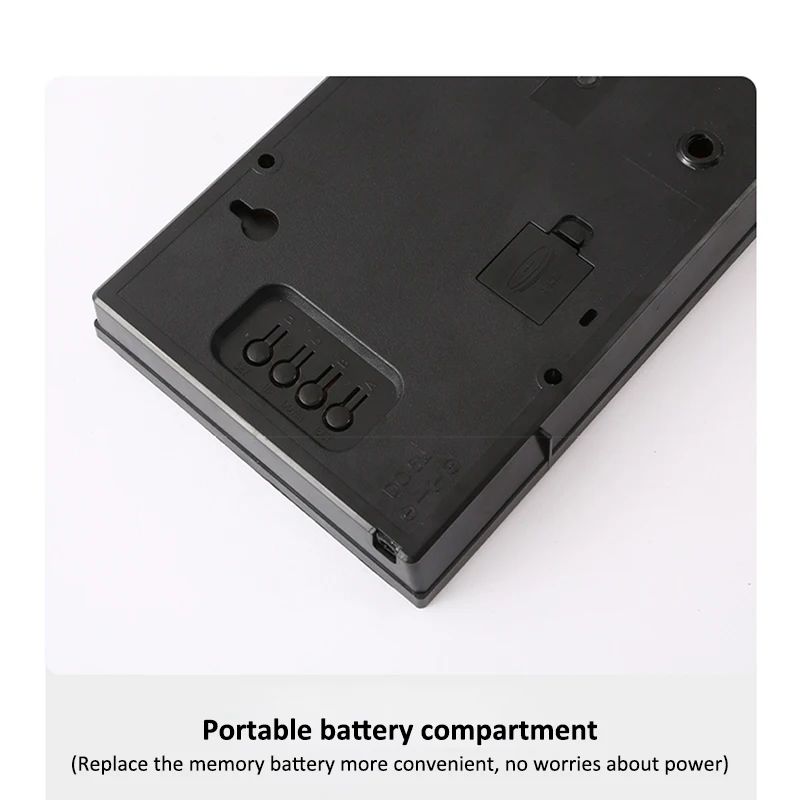 Digital Large Wall Clock Alarm Temperature Date Calendar Display 8 Sets of Alarm Clocks 14'' Electronic LED Clock Plug in Use