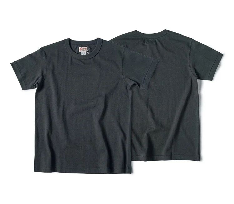 Bronson Heavyweight Seamless Tubular T-Shirt Summer Men's Plain Basic Tee Shirts