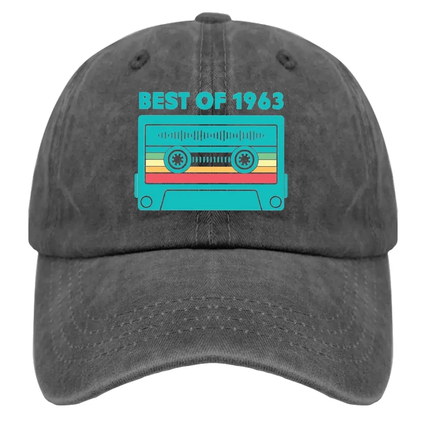 Unisex Hat Best of 1963 Cassette Tape Baseball Caps for Men Graphic Trucker Caps Adjustable for Women