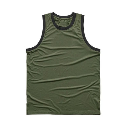 Plain Mens Bodybuilding Sleeveless Casual Shirts Gym Fitness Workout Muscle Tank Tops Summer Mesh Breathable Quick Dry Singlets