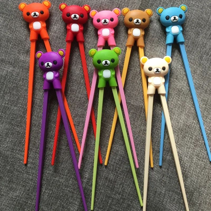 1 unidade de hashis de urso fofos para crianças, hashis de treinamento para crianças, hashis de sushi, ajudante de aprendizagem, lembrancinhas para crianças