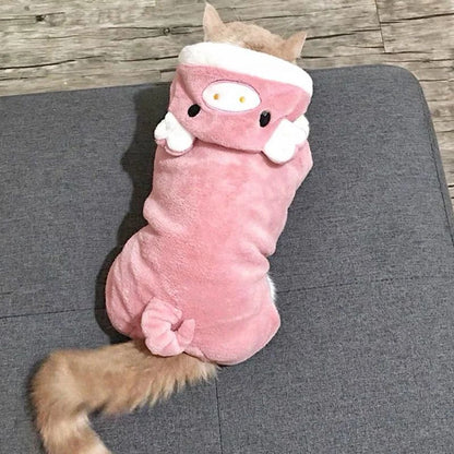 Fantasia de Cosplay de Coral Fleece para Pet Roupas para Cães Pequenos Filhotes Gatos Fantasia de Chihuahua Yorkshire Casaco