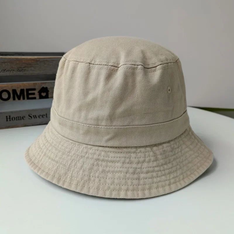 Korean Big Head Washed Denim Bucket Hats Men Cotton Sun Hat Plus Size 64cm Oversize Bob Panama Unisex Big Size Fisherman Cap