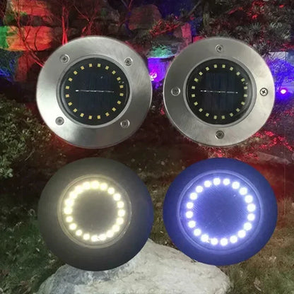 1/4/8Pack Solar Lights Outdoor 8/20LEDs Disk Underground Lamp Spotlight Buried Solar Light for Home Garden Lawn Yard Decoration