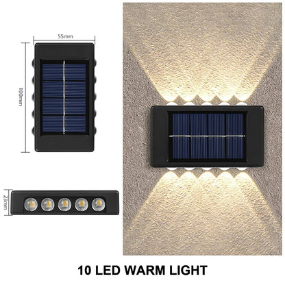 LED Solar Light Outdoor Waterproof Wall Lamp Up And Down Luminous Lighting for Garden Street Landscape Balcony Decor 1~4pcs