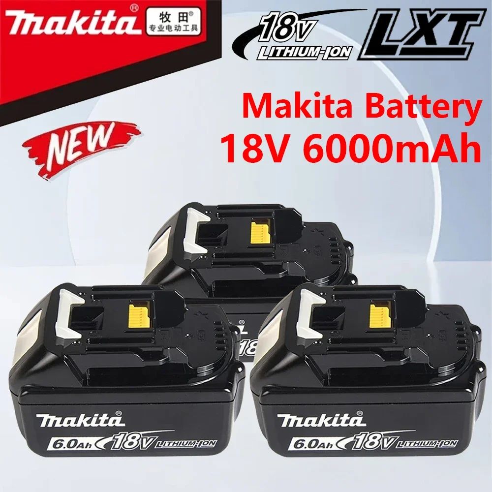 Bateria recarregável Makita 18V 6.0Ah 100% original, para baterias de ferramentas elétricas Makita BL1830 BL1830B BL1840 BL1840B BL1850 BL1850B