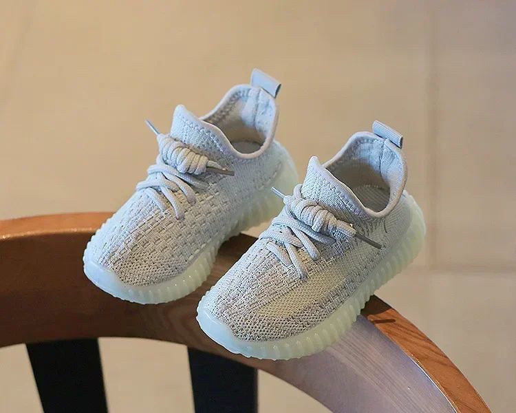 Baby Shoes Kids Sneakers Spring Summer Sandals Fluorescent Sole Sports Tennis Running Casual Flats Breathable Boys Girls Shoes