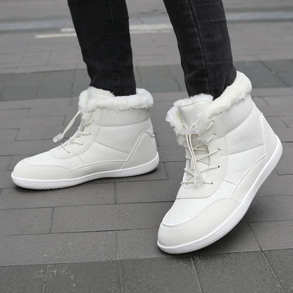 Women's Winter Snow Boots Fur Lined Barefoot Boots Wide Toe Box Ankle Booties Walking Boots Outdoor