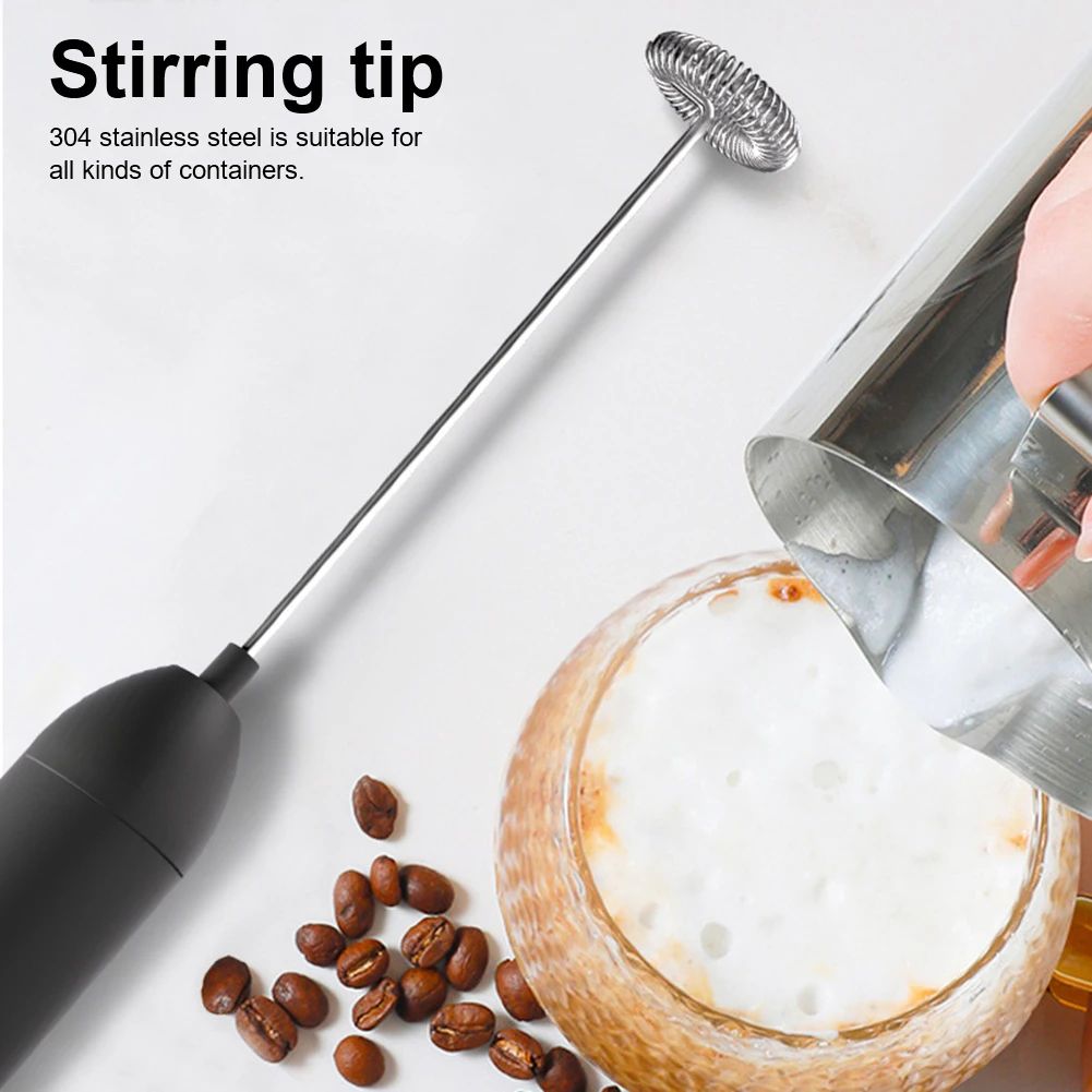 Batedor de Leite Elétrico Portátil Automático para Ovos Batedor de Café Cappuccino Batedor de Creme Espumador Misturador de Cozinha Agitador