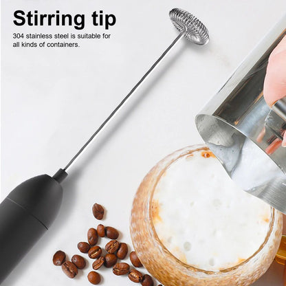 Batedor de Leite Elétrico Portátil Automático para Ovos Batedor de Café Cappuccino Batedor de Creme Espumador Misturador de Cozinha Agitador