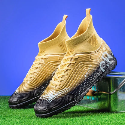 New Men Training Football Boots Ultralight Breathable Professional Soccer Shoes Soft Sport Unisex Grass Cleats Match Sneakers