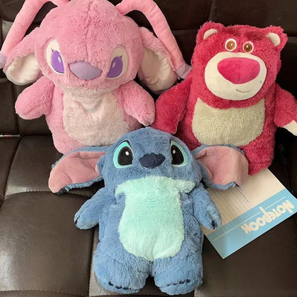 in stock Disney Stitch Angel Lotso Pooh Bear Dumbo Plush Hand Warm Bottle Hot Water Bottles Portable Warm Hand Bag Girl Gift