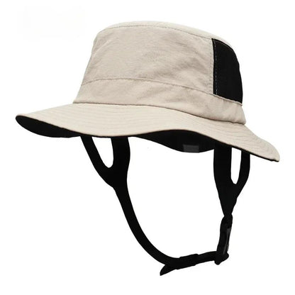 UPF50+ Men Surfing Hat Wide-brimmed Surf Cap Men Hat Breathable Brim Sunshade Quick-drying Beach Cool Cap Windproof Bucket Hat