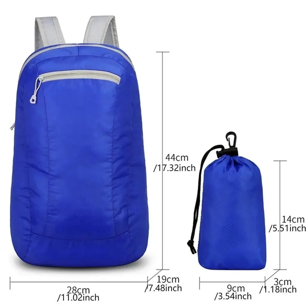 Mochila Dobrável Leve à Prova D'água Portátil para Esportes, Viagens e Caminhadas - Equipamento Durável para Aventuras ao Ar Livre