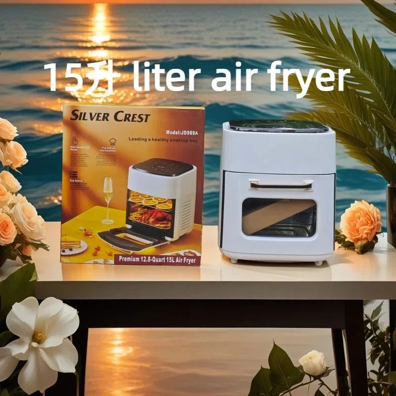 Fritadeira Airfryer 8L Forno Smart Touch de Grande Capacidade Visual Multifuncional Elétrico Fritadeira Air Fryer Máquina de Batata Frita