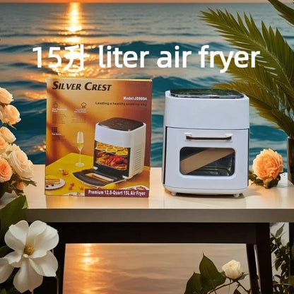 Fritadeira Airfryer 8L Forno Smart Touch de Grande Capacidade Visual Multifuncional Elétrico Fritadeira Air Fryer Máquina de Batata Frita