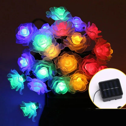12m Solar Snowflake LED String Lights Fairy Lights Garland Outdoor New Year Christmas Tree Home Garden Decorations Lamp