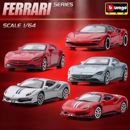 Burago 1:64 Ferrari Series SF90 488P Roma F430 F12 Liga de Carro Modelo Brinquedos Infantis Coleção de Presentes de Férias Modelo de Carro Atacado