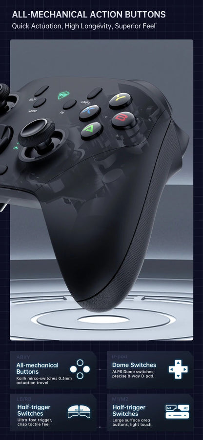 G6 Pro Tri Mode Gamepad Wireless Controller for PC Nintendo Switch 2 Hall Effect Joystick Polling Rate MACHENIKE Game Controller