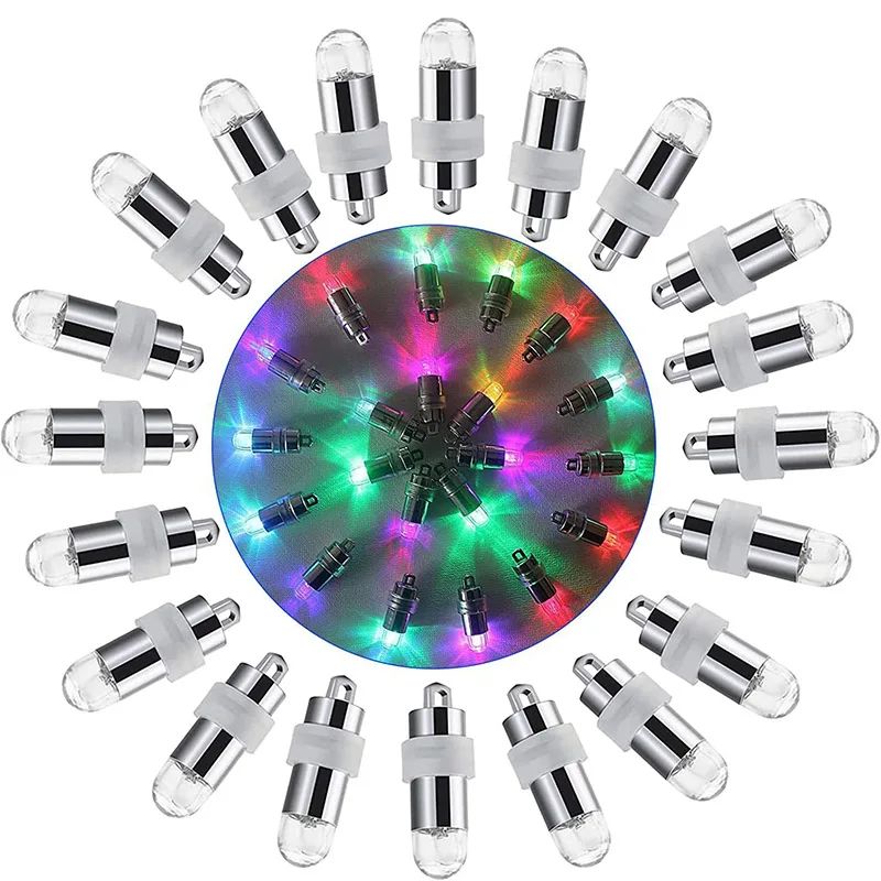 10-50pcs Non-blinking Mini LED Lights with Batteries for Balloons Paper Lanterns Floral Party Decoration Waterproof Submersible