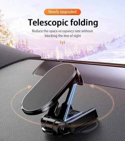 Car Mobile Phone Holder Folding Magnet Cell Phone Stand in Car GPS Support For iPhone Xiaomi 360° Rotatable Mount