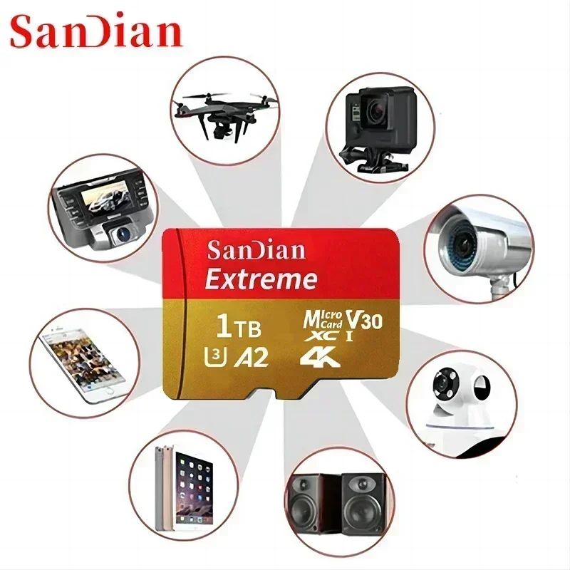 Mini SD Memory Card 1TB/2TB Large Capacity Flash Memory Cards 512GB TF-card High-speed Storage Device for Laptop/phone/tablet
