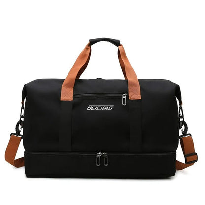 Mala de Viagem Esportiva de Grande Capacidade Bolsa de Viagem de Curta Distância Portátil Bolsas de Fitness Bolsa de Ombro Transversal Bolsas Masculinas Esportivas Impermeáveis ​​B