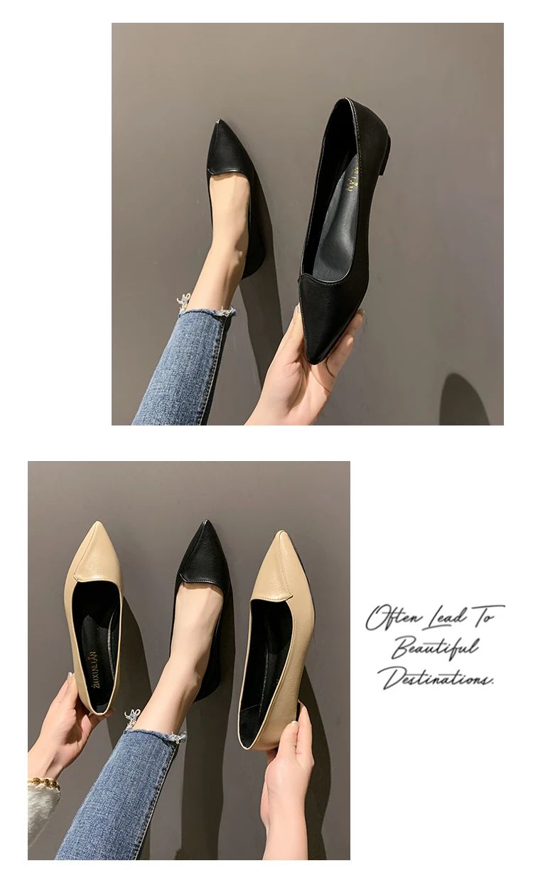 Women Fashion Pointed Toe Slip on Shoes Summer Woman Loafers Comfortable Ladies Yellow Boat Shoes Autumn Flats Zapatos Mujer