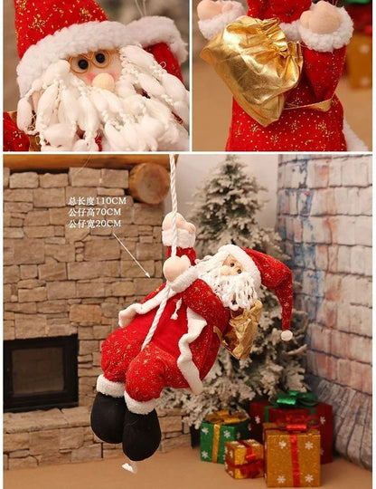 30cm Christmas Decoration Cartoon Fabrics Santa Claus Market Showcase Decor