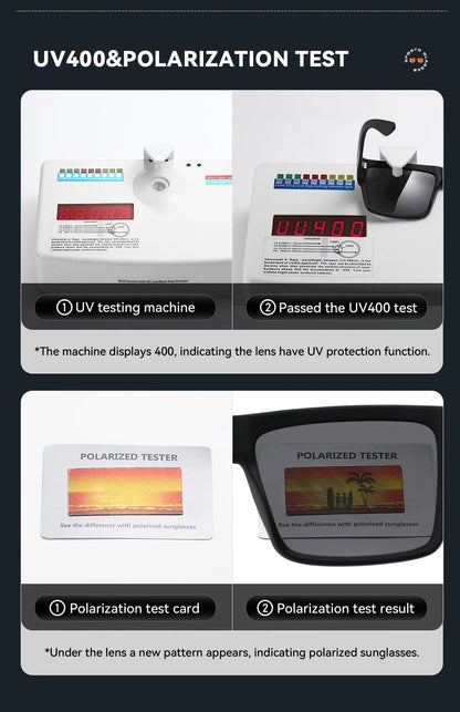 KAENON Fashion Square Versatile Polarized Sunglasses Men Women Sports Fishing Driving Sun Glasses UV400 Eyewear