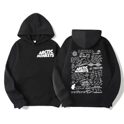 Retro Rock Arctic Monkey Music Band Men Plussize Hooded Sweatshirt Retro Y2k Hip Hop Punk Heavy Metal Street Casual Clothing Top
