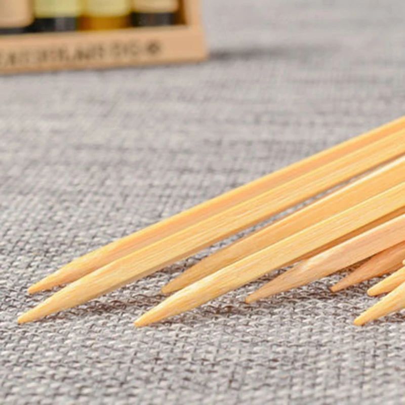 9CM/12CM 100 PCS Bamboo Skewer Meat Skewer Disposable Barbecue Bamboo Skewer Spicy Hot Pot Skewer Fruit Skewer Fork
