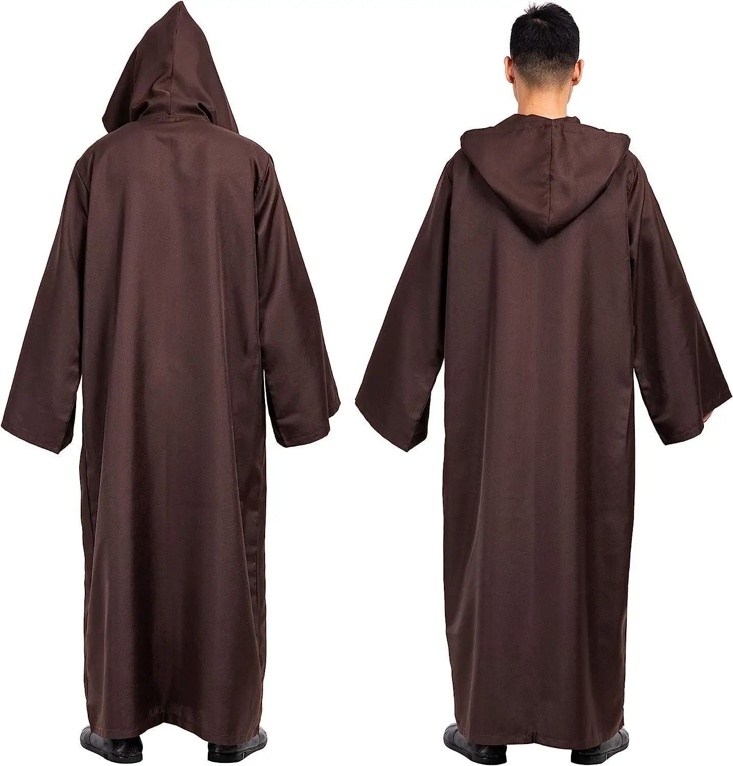 Halloween Aldult Jedi Knight Cosplay dark Cape Vader Cape avec chapeau guerre à capuche noir marron Cape mascarade fête Costume