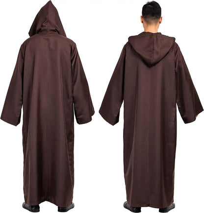 Halloween Aldult Jedi Knight Cosplay dark Cape Vader Cape avec chapeau guerre à capuche noir marron Cape mascarade fête Costume