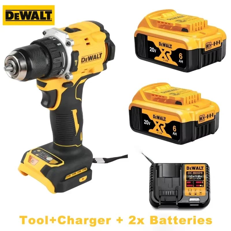 Parafusadeira elétrica compacta sem escova recarregável DEWALT Lithium 20V DCD805