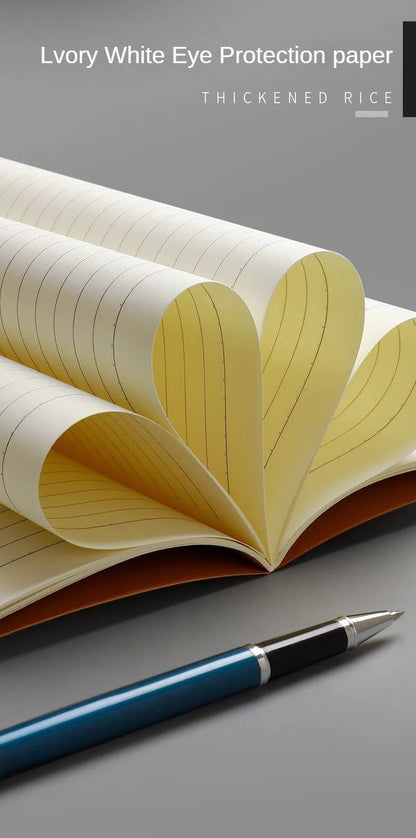 Vintage Kraft Cover A5 Notebook - Blank/Grid/Lined Writing Paper for Diary, Planner, School & Office Supplies