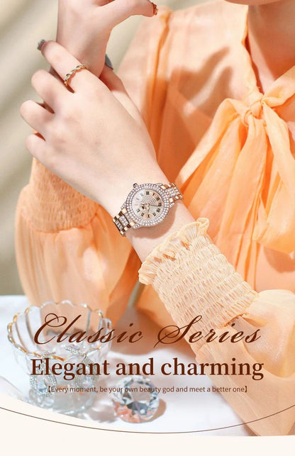 OLEVS Watch Women Fashion Elegant Stainless Steel Waterproof Quartz Wristwatch Luxury Ladies Dress Watches