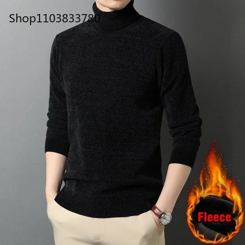 Men Turtleneck Sweater Casual Thick Men's Rollneck Knitted Sweater Warm Mens Jumper Woolen Sweater Male Outwear Knitwear 3XL 4XL
