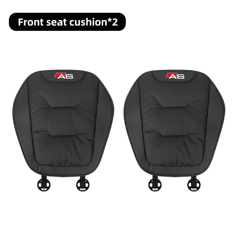 Leather Car Seat Cover Universal Four Seasons Car Front/Rear Seat Cushion for  Audi A1 A3 A4 A5 A6 A7 A8 Car Chair Protector Pad