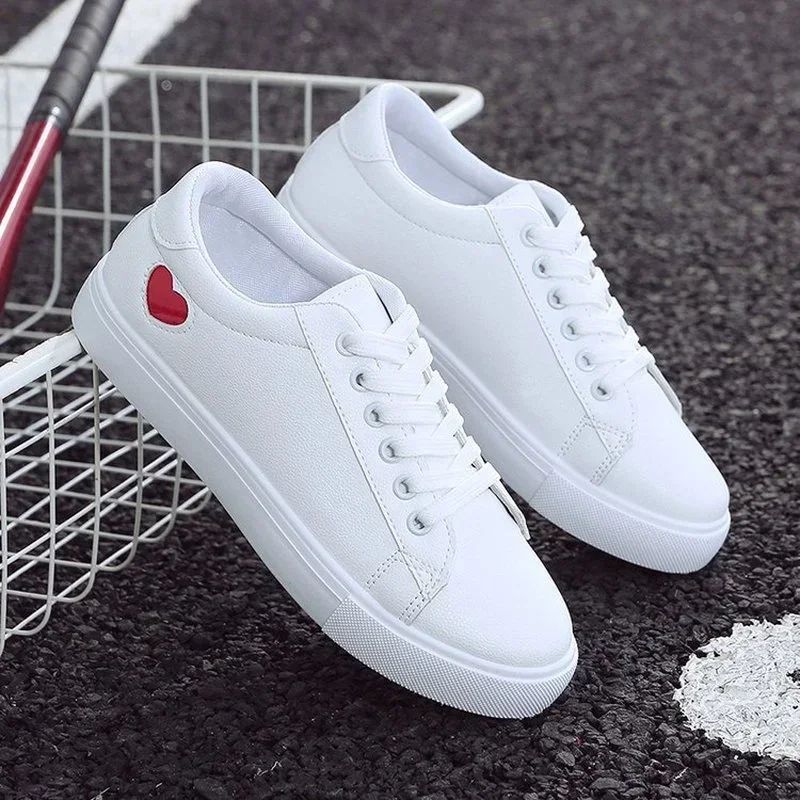 *2025 New in Fashion Casual White Sneakers Women Shoes for Womens Shoe Summer PU Leather Flats Platform Shoe Zapatillas Mujer